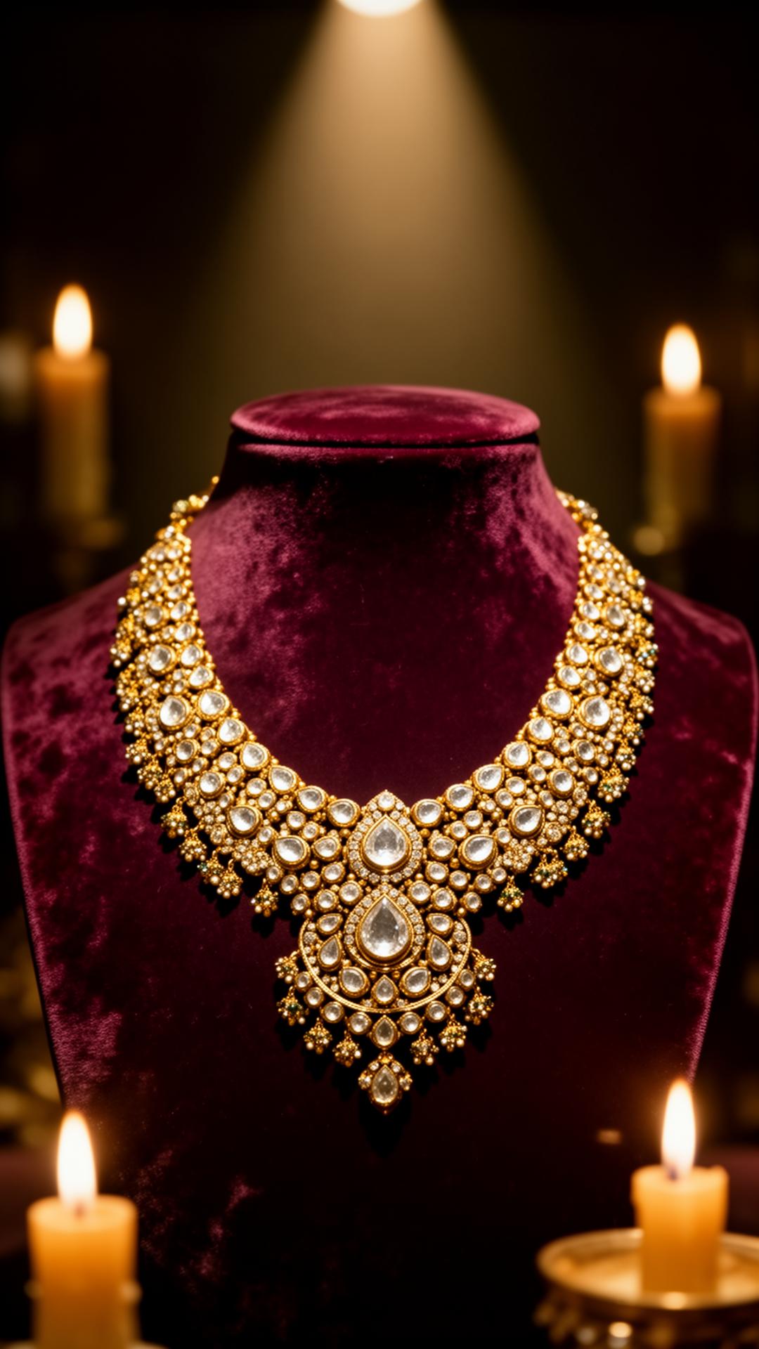 Heritage polki necklace by Krishna Sons